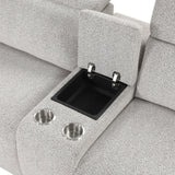 Hieronimus Light Gray Power Reclining Sectional by Furniture of America at Eve Furniture