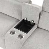 Hieronimus Light Gray Power Reclining Sectional by Furniture of America at Eve Furniture