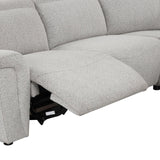 Hieronimus Light Gray Power Reclining Sectional by Furniture of America at Eve Furniture