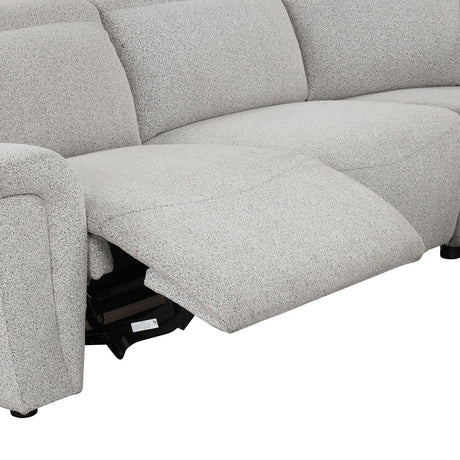Hieronimus Light Gray Power Reclining Sectional by Furniture of America at Eve Furniture