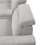 Hieronimus Light Gray Power Reclining Sectional by Furniture of America at Eve Furniture