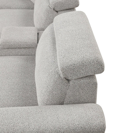 Hieronimus Light Gray Power Reclining Sectional by Furniture of America at Eve Furniture