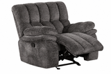 Hieronymus Dark Gray Manual Glider Recliner by Furniture of America at Eve Furniture