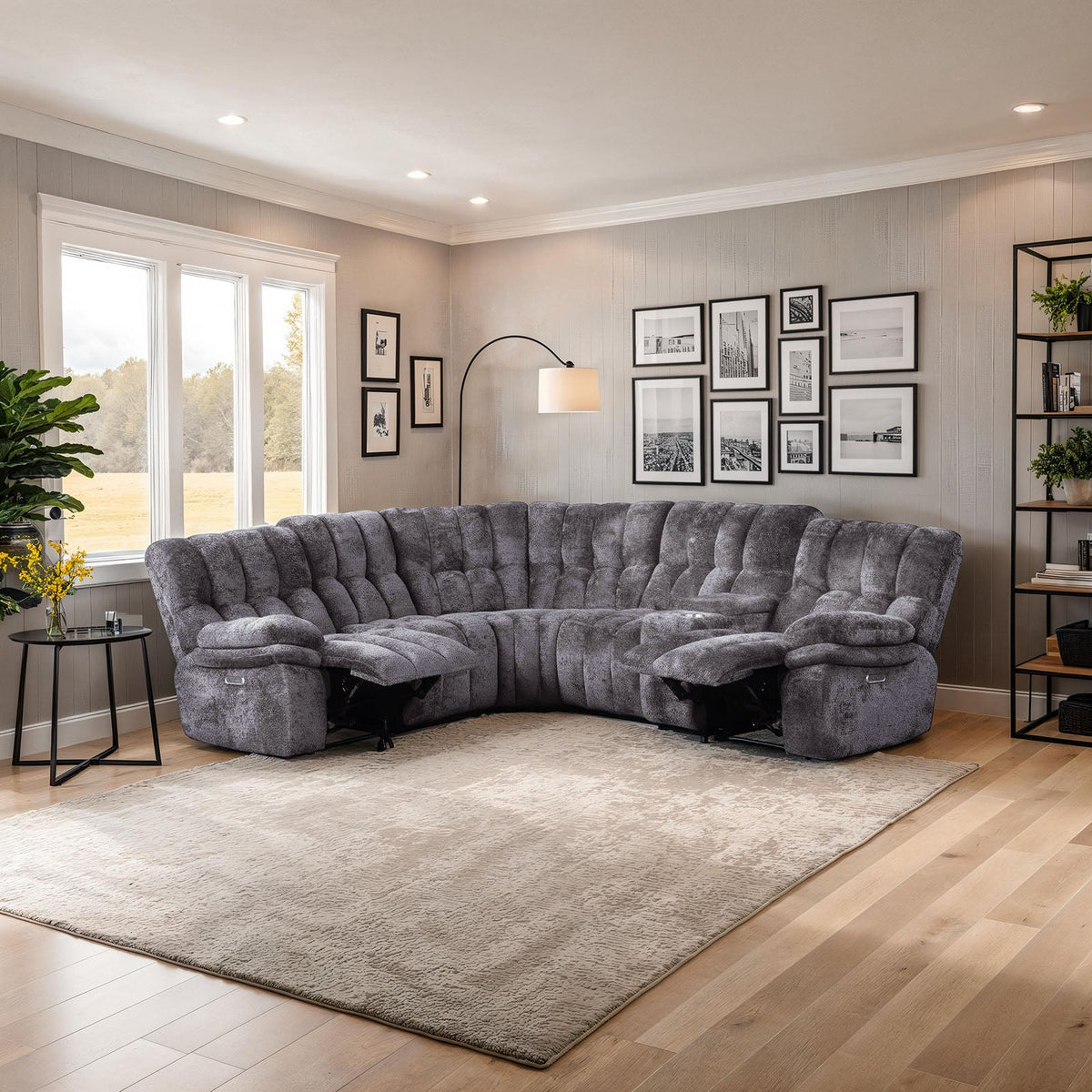Hieronymus Dark Gray Power Sectional