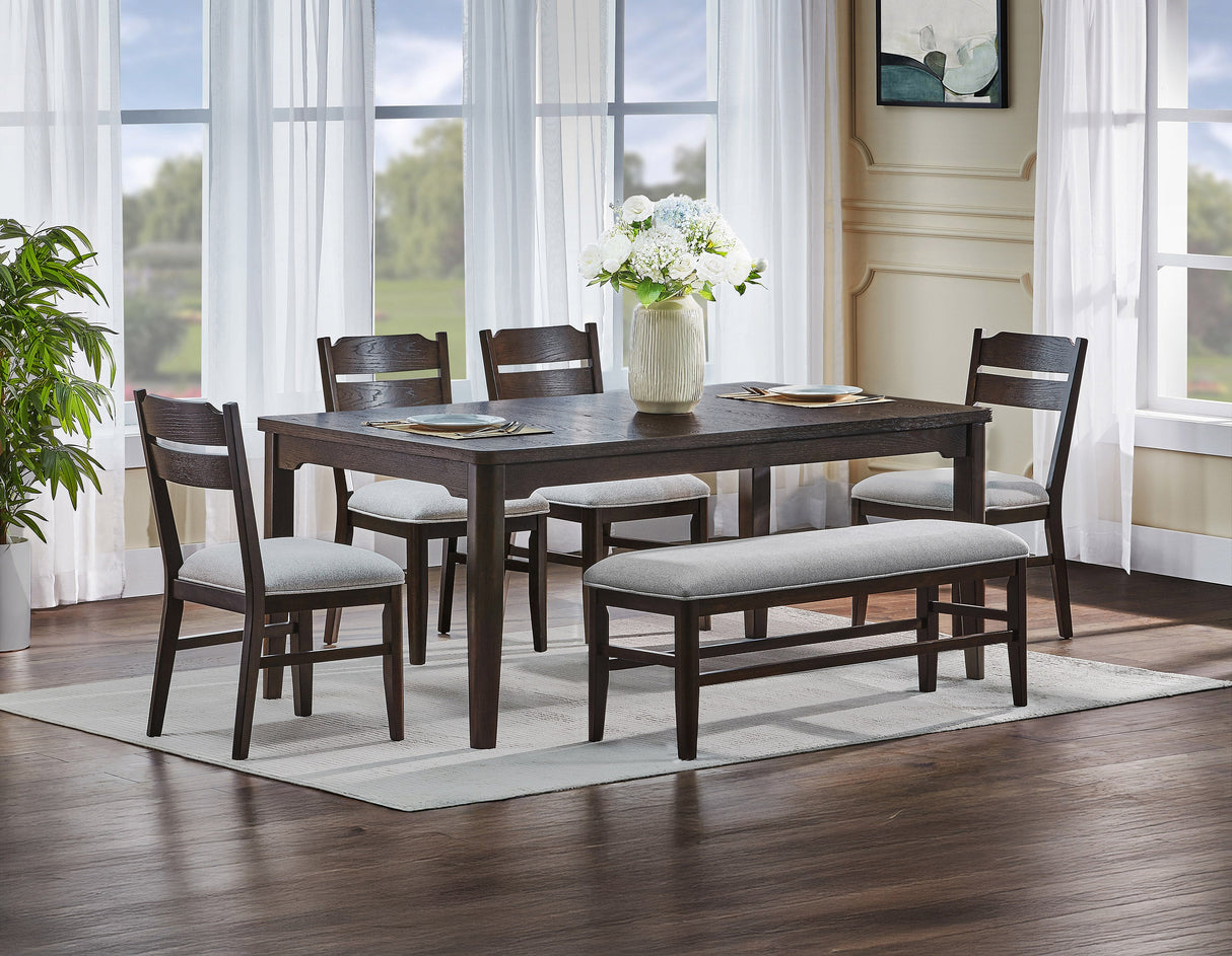 Higgins Dark Oak Dining Set by Crown Mark at Eve Furniture