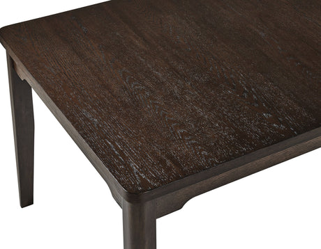 Higgins Dark Oak Dining Table by Crown Mark at Eve Furniture