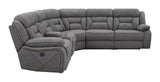 Higgins Four-Piece Upholstered Power Sectional Gray