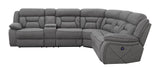 Higgins Gray 4-Piece Upholstered Power Sectional by Coaster at Eve Furniture