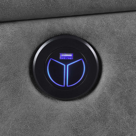 Higgins Gray 4-Piece Upholstered Power Sectional by Coaster at Eve Furniture