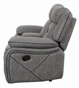 Higgins Gray Pillow Top Arm Motion Loveseat with Console by Coaster at Eve Furniture