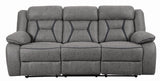 Higgins Gray Pillow Top Arm Upholstered Motion Sofa by Coaster at Eve Furniture
