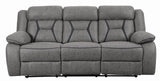 Higgins Gray Upholstered Tufted Reclining Living Room Set by Coaster at Eve Furniture