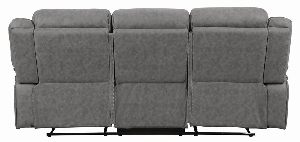Higgins Gray Upholstered Tufted Reclining Living Room Set by Coaster at Eve Furniture
