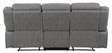 Higgins Gray Upholstered Tufted Reclining Living Room Set by Coaster at Eve Furniture