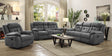 Higgins Gray Upholstered Tufted Reclining Living Room Set by Coaster at Eve Furniture