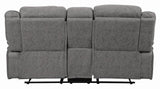 Higgins Pillow Top Arm Motion Loveseat with Console Gray