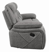 Higgins Pillow Top Arm Upholstered Motion Sofa Gray