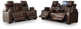 High Impact Tobacco Power Reclining Living Room Set