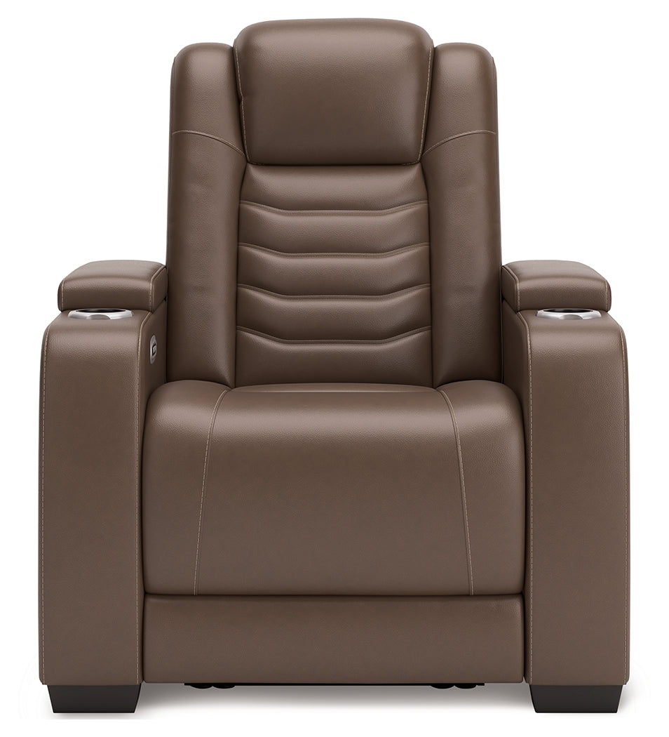 High Impact Tobacco Power Recliner