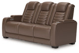 High Impact Tobacco Power Reclining Sofa