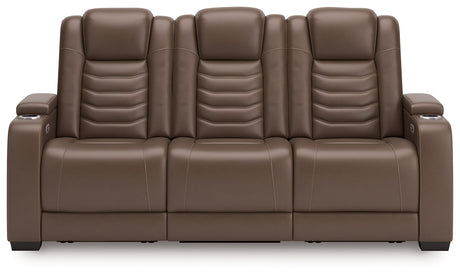 High Impact Tobacco Power Reclining Sofa