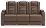 High Impact Tobacco Power Reclining Sofa