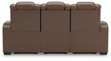 High Impact Tobacco Power Reclining Sofa