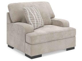 High Profile Taupe Chair and a Half by Ashley at Eve Furniture