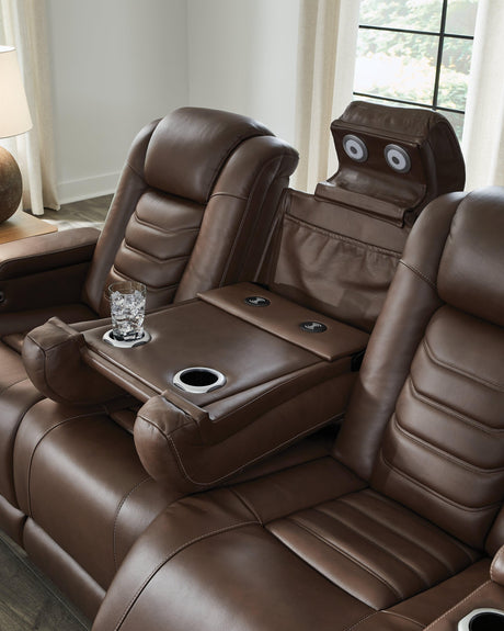 [Hot Buy] High Impact Tobacco Power Reclining Sofa & Loveseat by Ashley at Eve Furniture