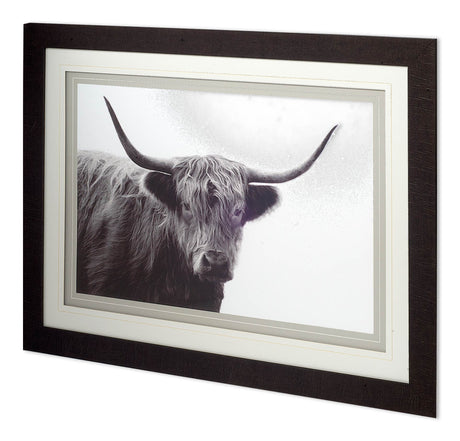 Highland Haze by Bill Philip a Hand Embellished Textured Framed Art Photograph Matted under Glass by Mercana at Eve Furniture