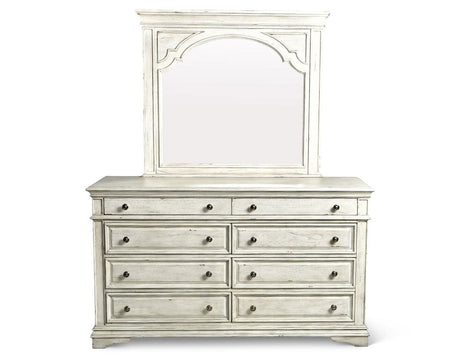 Highland Park Cathedral White 4-Piece Queen Bedroom Set by Steve Silver at Eve Furniture
