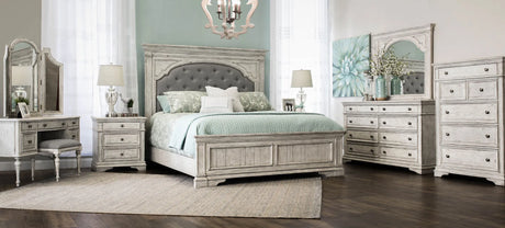 Highland Park Cathedral White Bedroom Set by Steve Silver at Eve Furniture