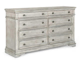 Highland Park Cathedral White Dresser and Mirror by Steve Silver at Eve Furniture