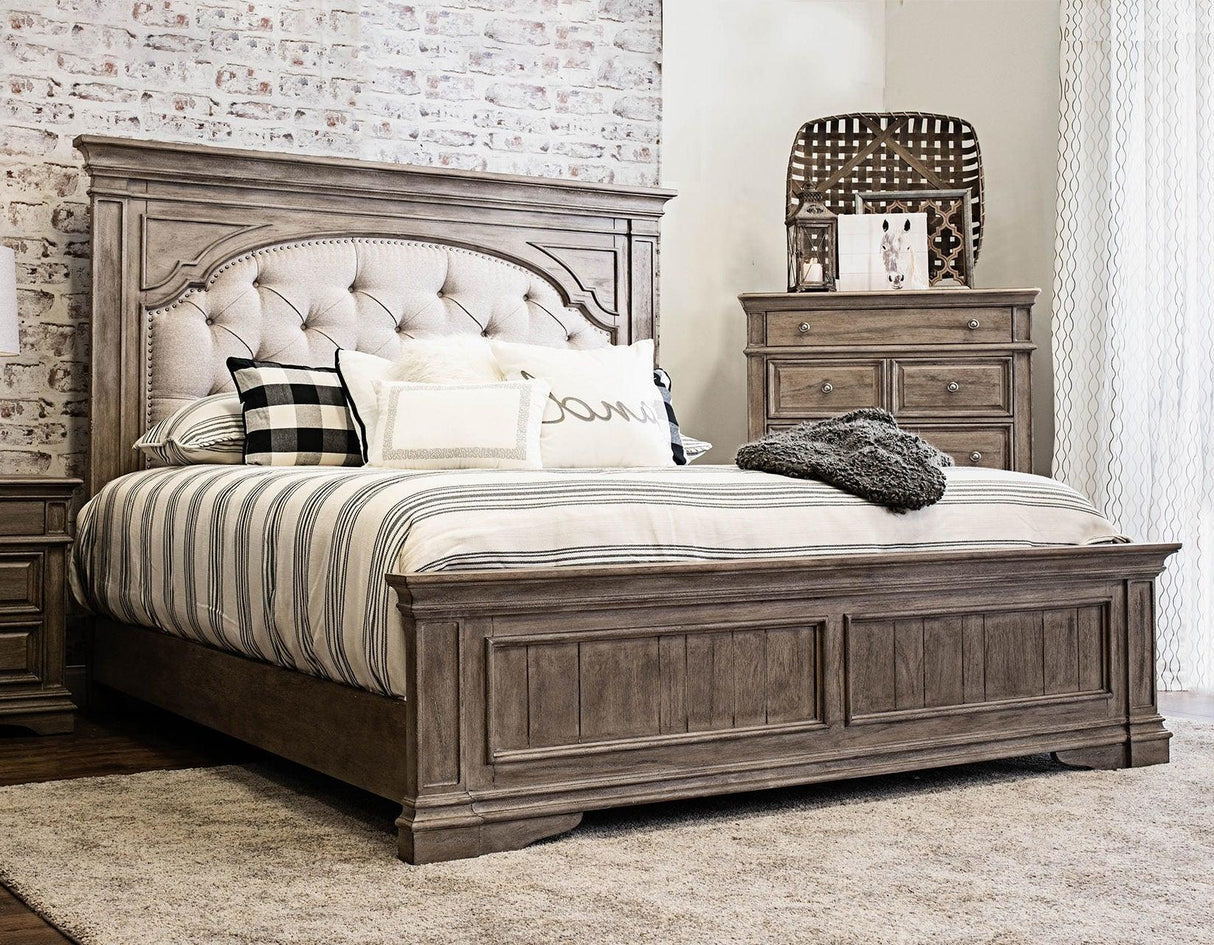 Highland Park Tan 4-Piece Queen Bedroom Set by Steve Silver at Eve Furniture