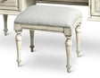 Highland Park White Vanity Bench by Steve Silver at Eve Furniture