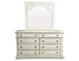 Highland Park Cathedral White Dresser and Mirror by Steve Silver at Eve Furniture