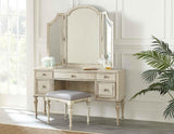 Highland Park Cathedral White Vanity Desk [Desk Only] by Steve Silver at Eve Furniture