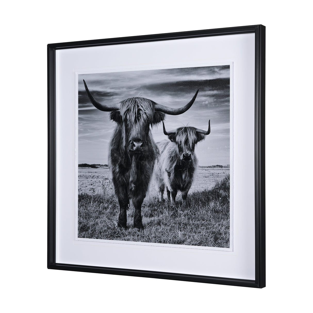 Highlands by Mercana Studio a Hand Embellished Textured Framed Photo Art Print Matted under Glass by Mercana at Eve Furniture