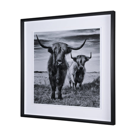 Highlands by Mercana Studio a Hand Embellished Textured Framed Photo Art Print Matted under Glass by Mercana at Eve Furniture