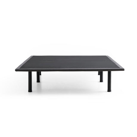 Highrise Charcoal Queen Thin Deck Upholstered Platform Bed Frame by Malouf at Eve Furniture