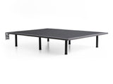 Highrise Charcoal Queen Thin Deck Upholstered Platform Bed Frame by Malouf at Eve Furniture