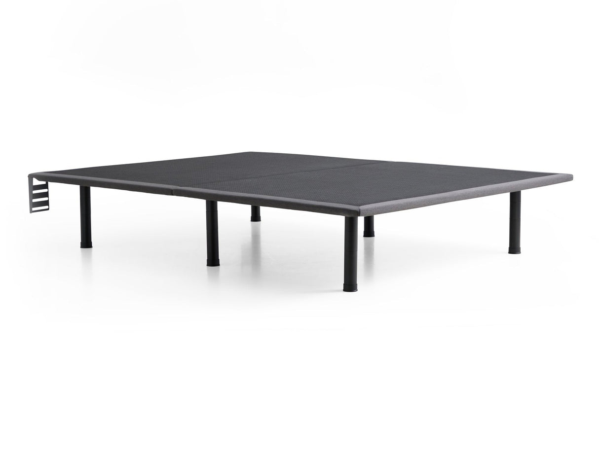 Highrise Charcoal Twin Thin Deck Upholstered Platform Bed Frame by Malouf at Eve Furniture