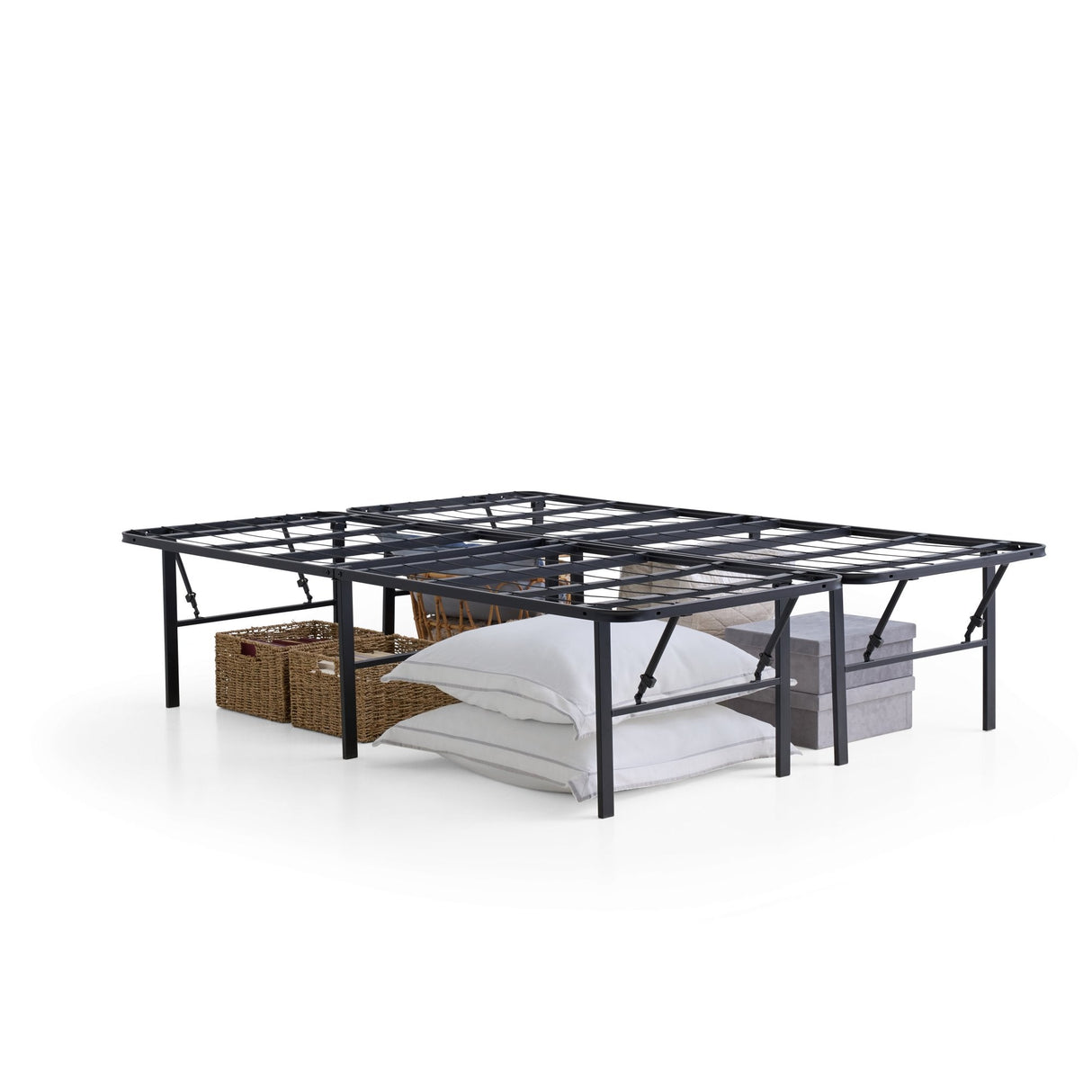 Highrise LT 18" Black Full Bed Frame by Malouf at Eve Furniture