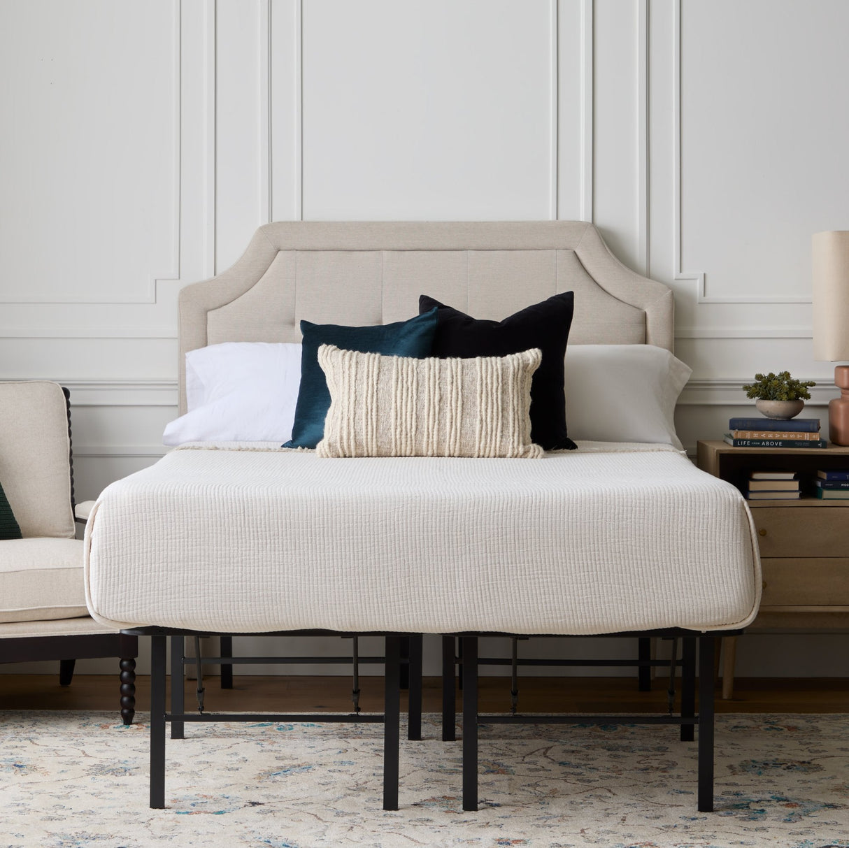 Highrise LT 18" Black Full Bed Frame by Malouf at Eve Furniture