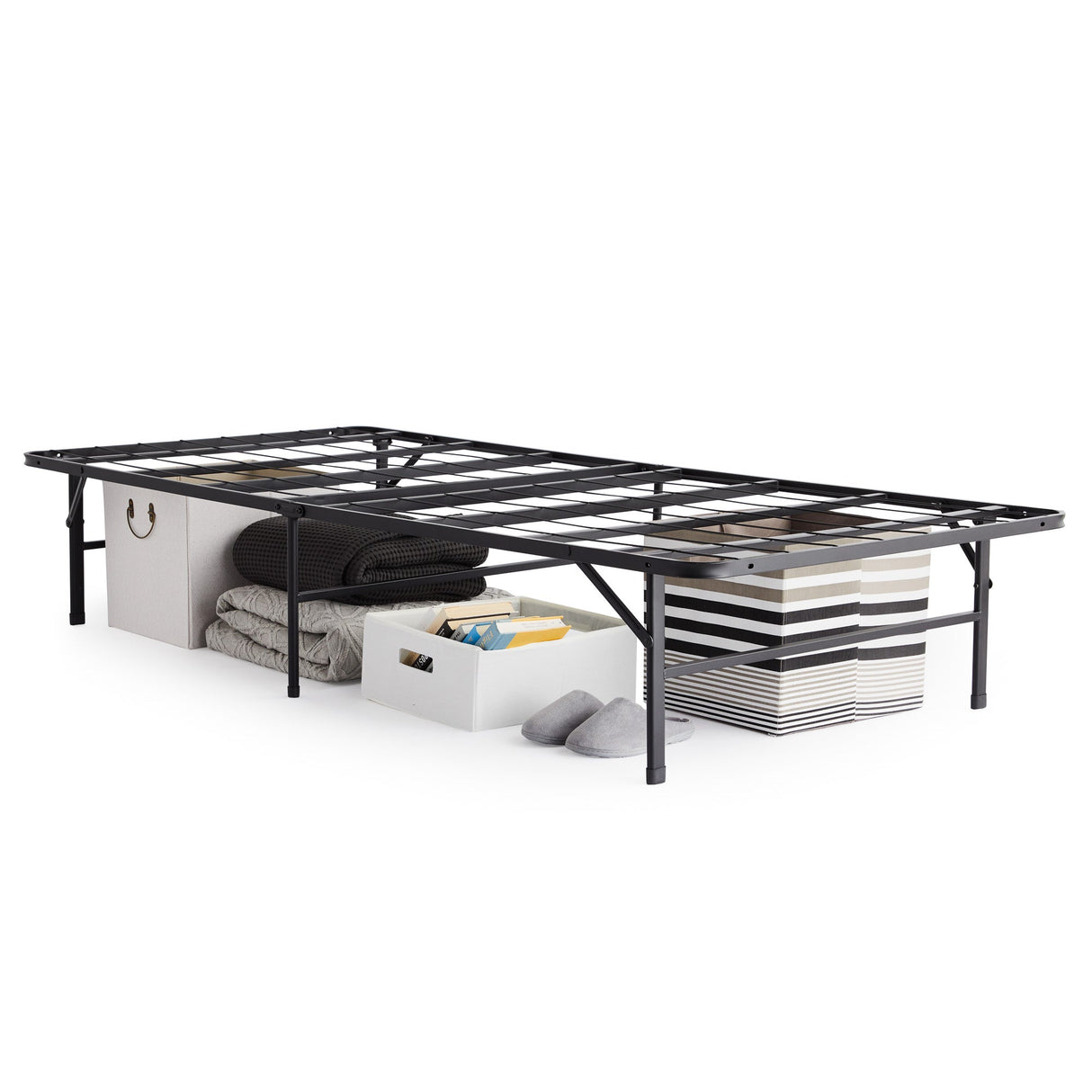 Highrise LT Black King Bed Frame by Malouf at Eve Furniture