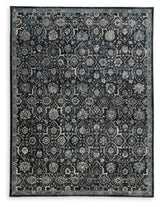 Hilcott Blue/Cream/Brown Large Rug