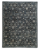 Hilcott Blue/Cream/Brown Large Rug by Ashley at Eve Furniture