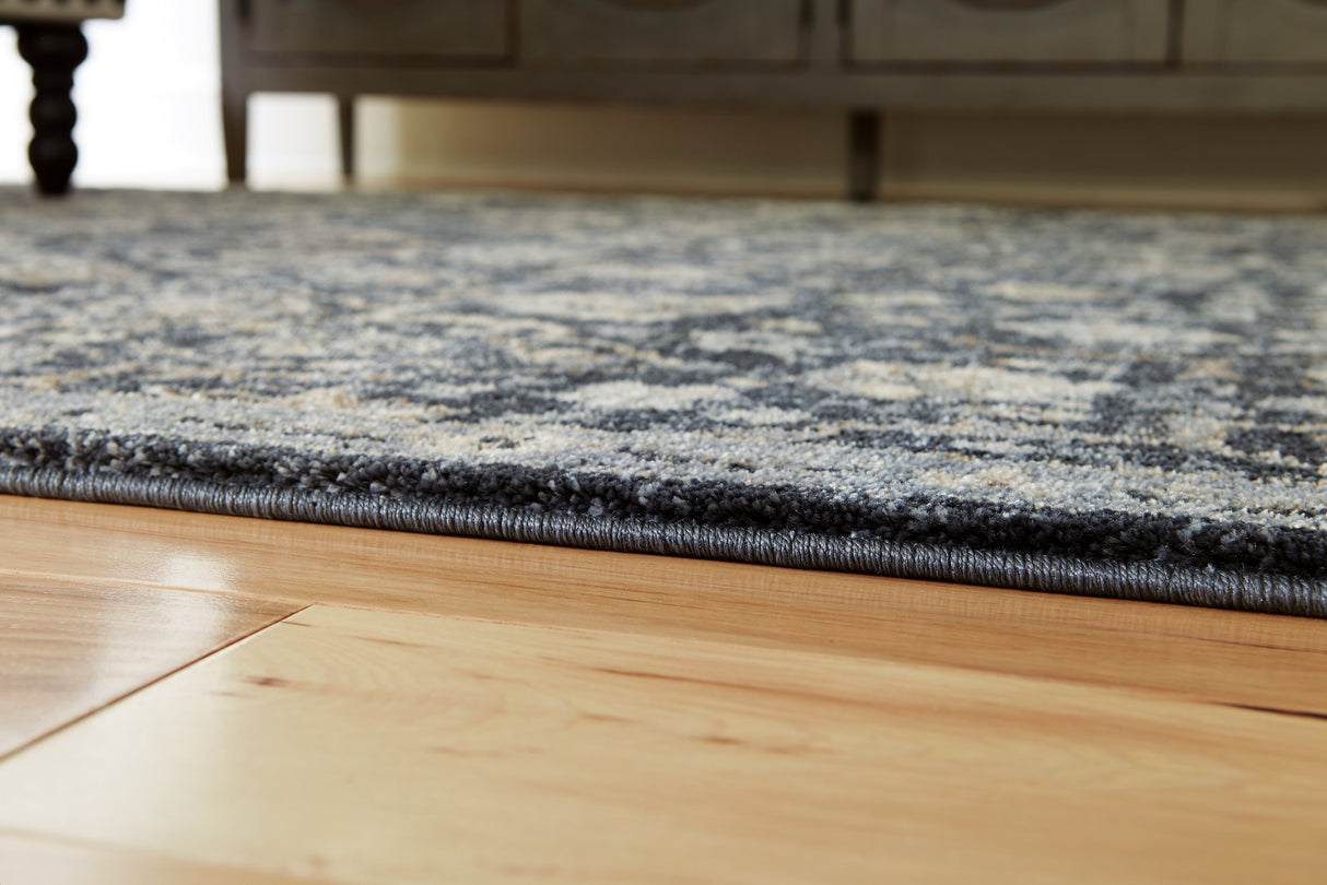 Hilcott Blue/Cream/Brown Large Rug by Ashley at Eve Furniture