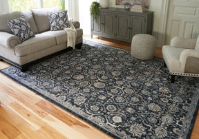 Hilcott Blue/Cream/Brown Large Rug by Ashley at Eve Furniture