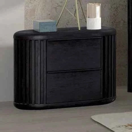 Hildesheim Black Panel 5-Piece Queen Bedroom Set by Furniture of America at Eve Furniture